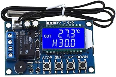 XY-T01 DC 6-30V 24V Digital Temperature Control Board -50 to +110 Degree Celsius High Accuracy LCD Digital Micro Electronic Temp Control Switch Module with Waterproof Sensor Probe — 사진 1