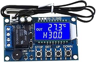 XY-T01 DC 6-30V 24V Digital Temperature Control Board -50 to +110 Degree Celsius High Accuracy LCD Digital Micro Electronic Temp Control Switch Module with Waterproof Sensor Probe