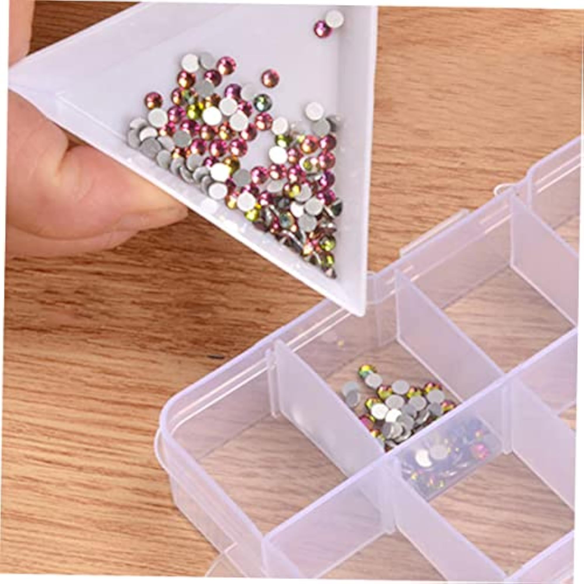 24pcs Rhinestone Bead Containers for DIY Beading