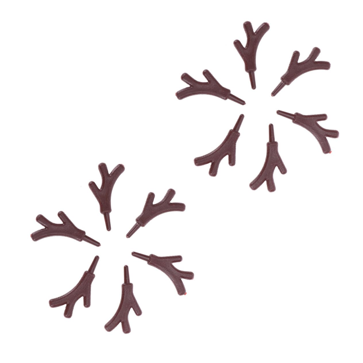 NUOBESTY 3 Sätze Ast Geweih Zweiggeweihe Selber Machen Schneemann Diy Verzierung Weihnachtsschneemannaufkleber Bausatz Weihnachtsfensteraufkleber Rentiergeweih Brown Plastik 120 Stück * 3