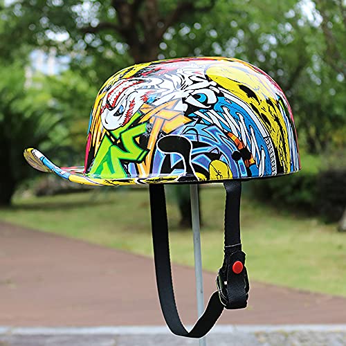 Yesmotor Baseball Style Cap Motorcycle Helmet Unisex-Adult - Dot Approved (Painting,Xl) #TOP6