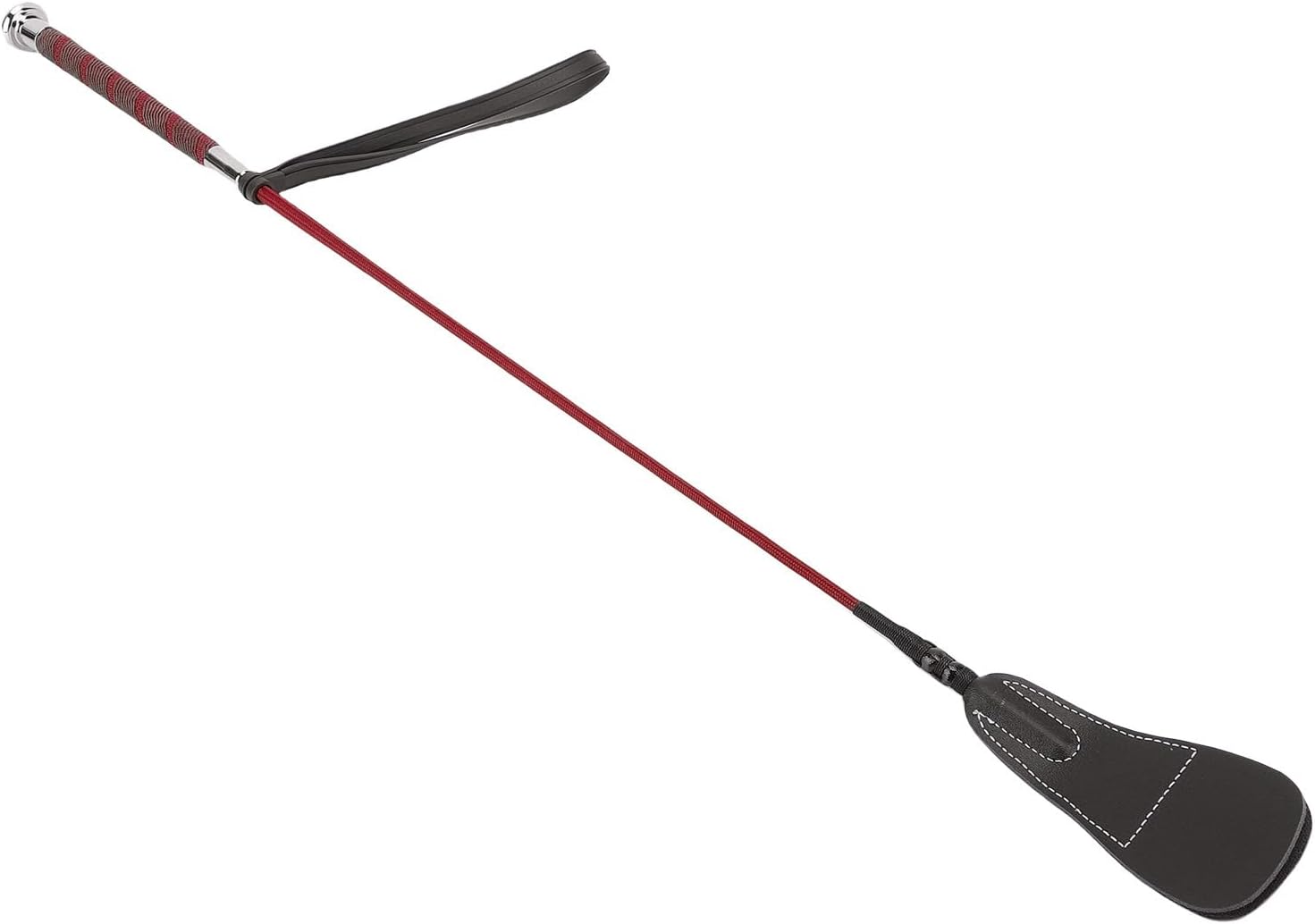 RiToEasysports Riding Crop, 68cm Horse Whip with Non Slip Handle and Ni Plated Mushroom Cap, PC Fiber Shaft and Leather Tip for Equestrian Sports