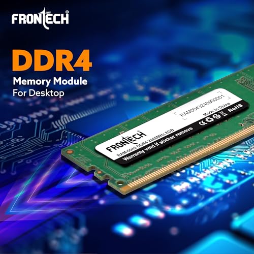 Image of FRONTECH 8GB DDR4 16 Chips 2666 MHz Desktop RAM Memory, Suitable for Gaming, Multitasking (RAM-0043)