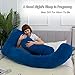 AMCATON 60 Inch Pregnancy Pillows for Sleeping, Extra Large U Shaped Body Pillow, Pregnancy Pillow, Maternity Pillow for Pregnant Women with Velour Cover (Blue)
