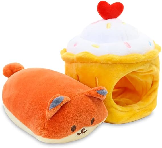 Anirollz Cupcake Foxiroll Plush Pillow, Kawaii Fox in Cupcake, 6