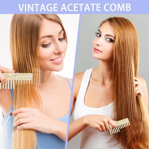 Peine blanco de dientes anchos para cabello rizado y grueso miniatura 7