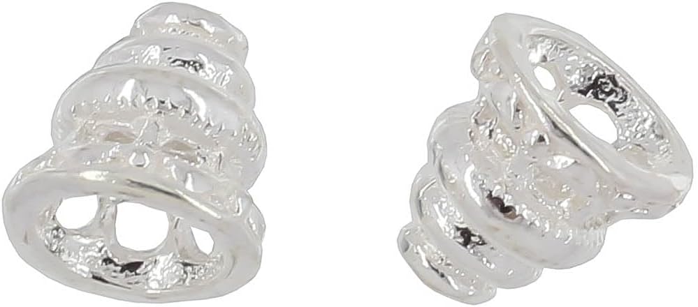 2PC Sterling Silver Openwork Cone Strand Reducer