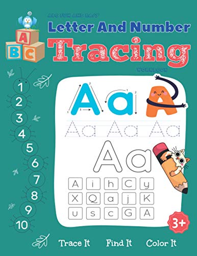 Abc Fun And Easy Letter And Number Tracing Workbook: handwriting and line tracing practice book for kids and Kindergarten, toddlers and preschoolers writing workbook, abc for kids ages 3-5
