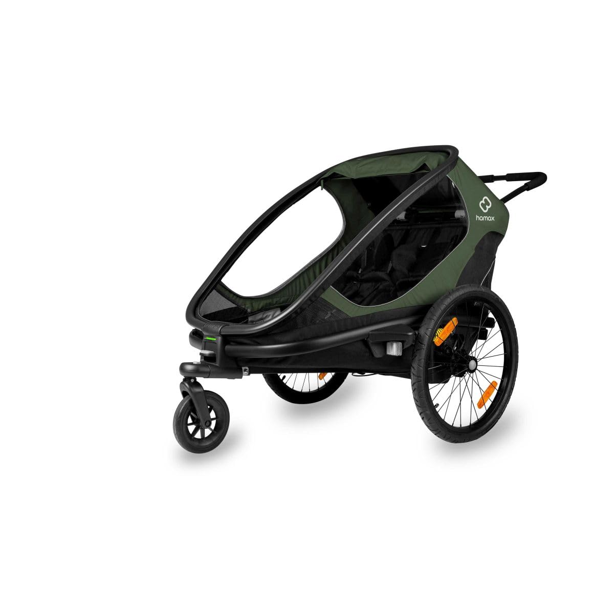 Hamax Green/Black Outback Twin Child Bike Trailer