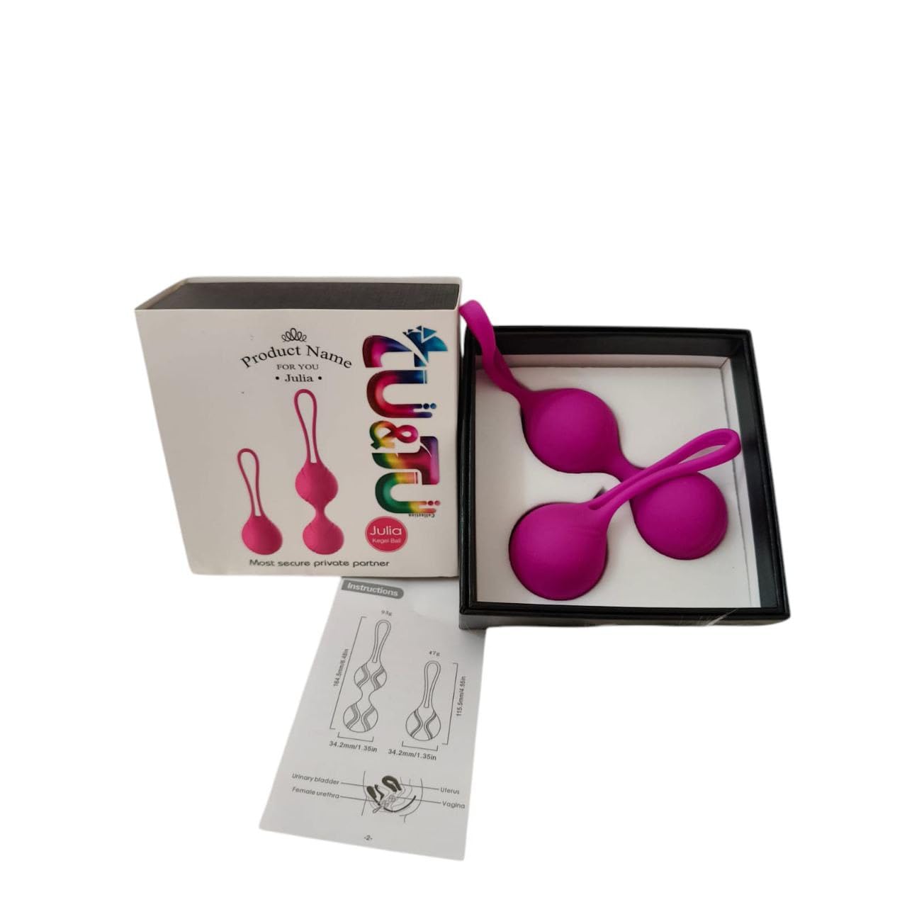 Palline Keger in silicone medico cinese 3 in 1. Palle pelviche. Esercizio di controllo della vescica e rafforzamento della parete pelvica. Rosa