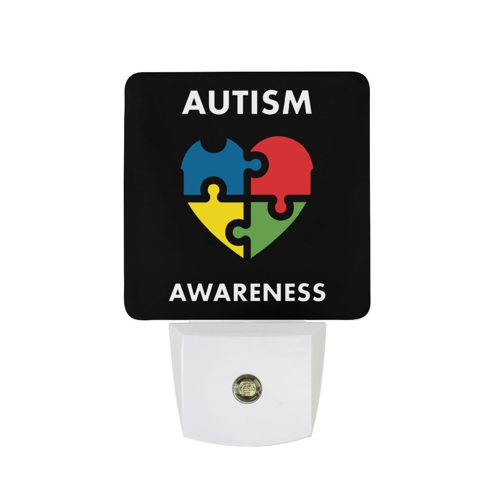 Nqrxadcrt Style Autism Awareness Night Light Plug In Wall Lights Bedside Lamp Bedrooms Home Hallways Decoration