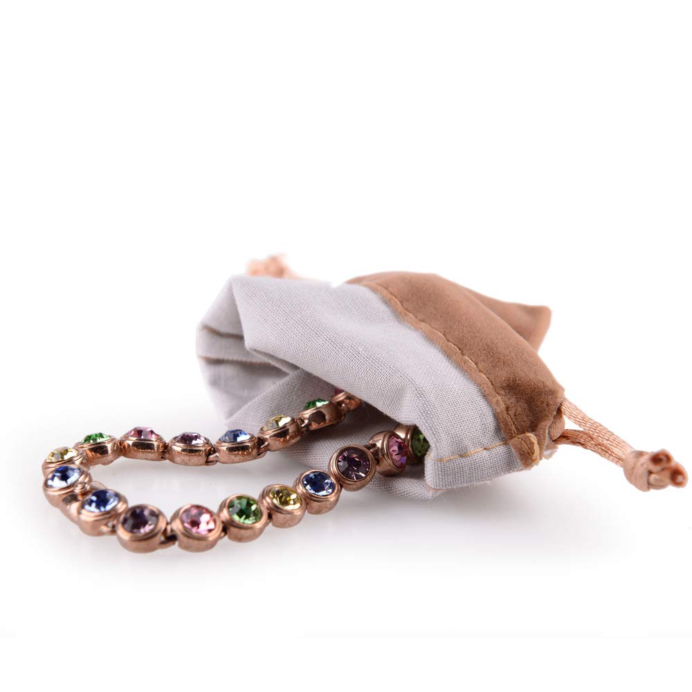 50PCS colore misto a sacchetti regalo accessori piccoli raccolti in velluto con coulisse Coffee