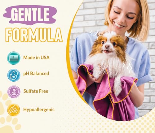 ALFIE'S CHOICE 5-in-1 Oatmeal Dog Shampoo and Conditioner | 16 fl oz | Gentle Dog Wash with Aloe, Biotin & Vitamin E | Cleans, Conditions, Deodorizes, Detangles & Moisturizes for All Breeds - Image 4