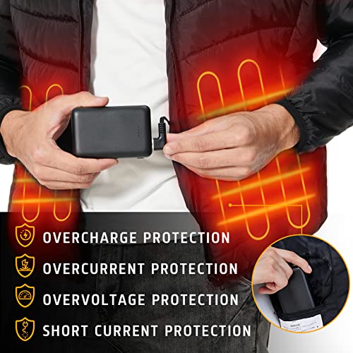Whsahans 5V 2A Rechargeable Battery Pack For Heated Vest 10000Mah Heated Jacket Battery Power Bank For Heated Vests Heated Jackets Heated Hoodies For Men Women thumb #5