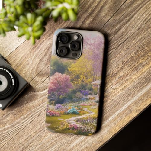 Coque iPhone 15 Pro Max rigide mate anti-choc motif fleuri - 3