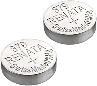 2 x Renata Watch Battery - Swiss Made Silver Oxide Renata Batteries - Renata 379 (SR521SW)