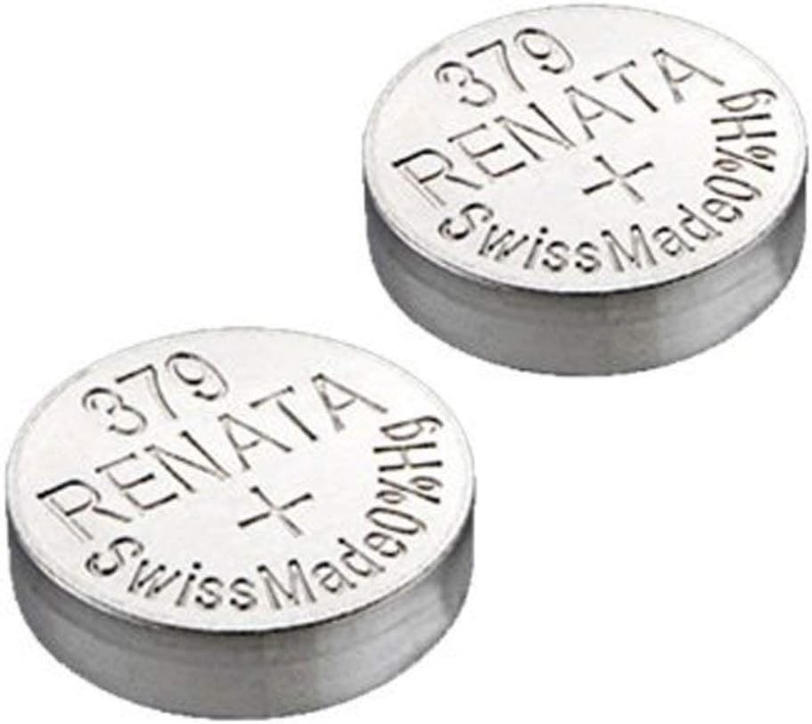 2 x Renata Watch Battery - Swiss Made Silver Oxide Renata Batteries - Renata 379 (SR521SW)
