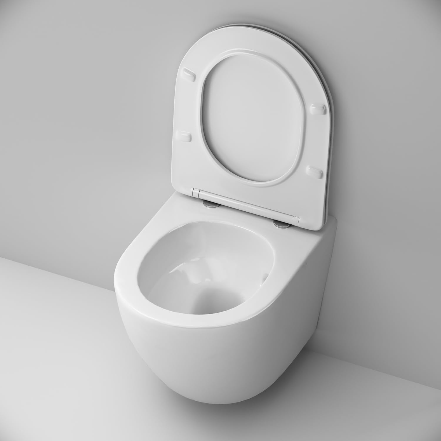 AM.PM Like AquaSpin WC naścienna, bez obramowania, wisząca deska sedesowa z wolnoopadającą deską klozetową, deska sedesowa z duroplastu, wisząca deska sedesowa bez krawędzi, kompatybilna z elementem