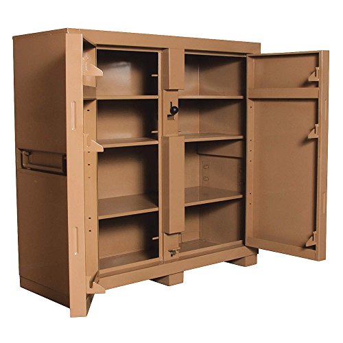 Jobsite Storage Cabinet, 60" W x 24" D x 60" H, Tan