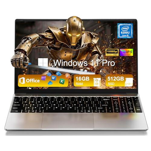 Image of 2026 Premium 15.6 inch FHD Business Laptop Computer, 16GB RAM 512GB SSD, Core i5(up to 2.8Ghz), Windows 11 Pro, Backlit Keyboard, Numeric Keypad, Slim Student Notebook PC
