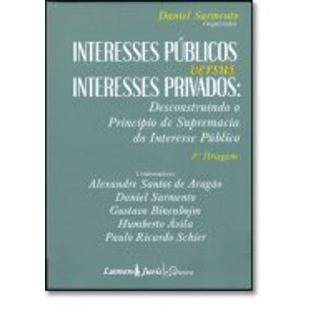 Capa de Interesses Publicos Versus Interesses Privados - Desconstruindo O Prin
