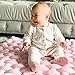 Wonder Space Knotted Braided Plush Mat, Baby Infant Newborn Sleeping Tummy Time Playing Nursery Rug Knot Floor Cushion, Handmade Pure Soft Fabric, Fashion Cute Toddler Children Room Decor, Pink
