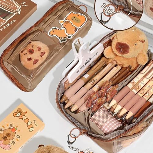 Bolsa Lápis Capivara, Estojo Capivara,Porta Lápis Capivara - Porta-lápis de caixa de lápis Capivara