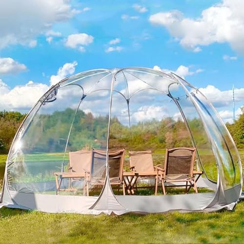 Garden Dome Tent, Pop-up Bubble Tent Gazebo Weatherproof 8-10 Person, Unobstructed 360° View, Resistant Sun Canopy Event Tents for Camping, Backyard, Party, Stargazing