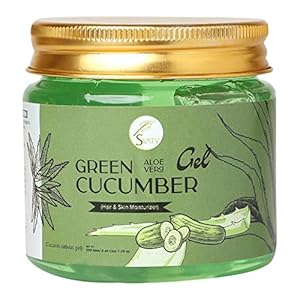 SVATV Komkommer Aloë Vera-gel | Natuurlijke huidverzorging | Hydrateert de huid | Bevordert de helderheid van de huid | Parabenen- en sulfaatvrij – 200 g | 7,05 oz | 0,44 pond