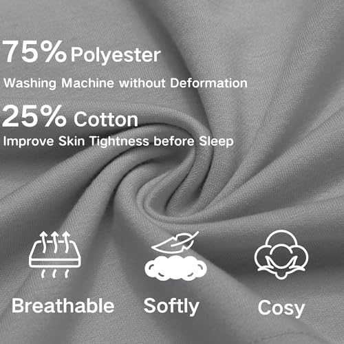 Deyeek 5.5 Inch Mens Pajama Shorts Sleep Cotton Lounge PJ Lightweight Elastic Waist Drawstring Nightwear Bottom with Pockets2