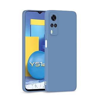 Pikkme Back Cover for Vivo Y31 / Y51A / Y51 / Y51i | Camera Protection Shockproof Soft Matte Silicone Back Case (Aqua Blue)