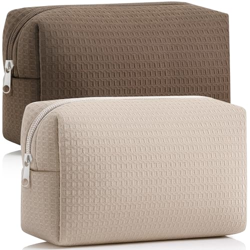 JAZD Travel Makeup Brush Bag Standup Brush Holder Portable Convertible Make up Brush Pouch Cosmetic Case (BROWN)