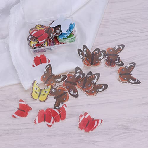 DOITOOL 96Pcs Borboleta Comestível Cupcake Toppers Papel de Arroz Topper Bolo Alimentar Decoração pa