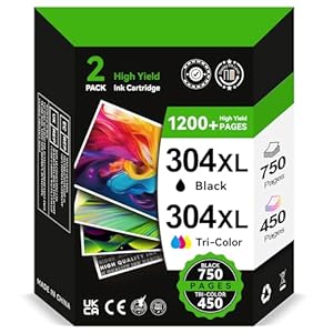 InkYeah 304 Inktcartridges Zwart en Kleur, XL Vervanging voor HP 304 Combopakket, Compatibel Met DeskJet 3720 2600 Envy 5030 5032 DeskJet 3750 3760 2630 3735 2622