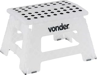 Vonder, Banqueta Plástica Dobrável, Branca, Altura 220 Mm