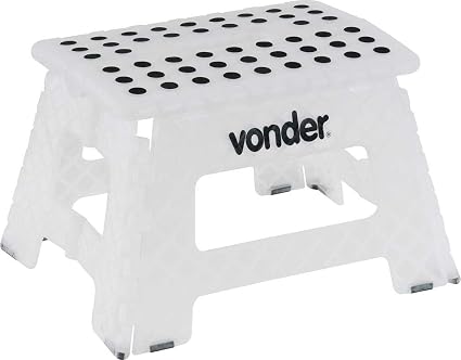 Banqueta Plástica Dobrável Vonder 220mm Branca