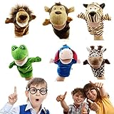 【Juego de 6】Incluye 6 animales lindos diferentes, Ion, jirafa, burro, rana, tigre y mono