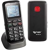 simvalley MOBILE schnurlos Telefon: Komfort-Handy XL-915 V2 mit Garantruf & Ladestation (Notruf...