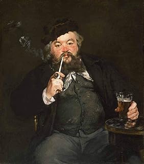 JH Lacrocon Édouard Manet - Il Bon Bock Riproduzioni Quadro Stampa su Tela Arrotolata 55X60 cm - Figura Dipinti Decorazione da Parete