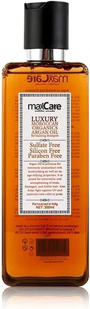 MaxCare Moroccan Organic Argan Oil Shampoo SLS Sulfate Free 300 ML