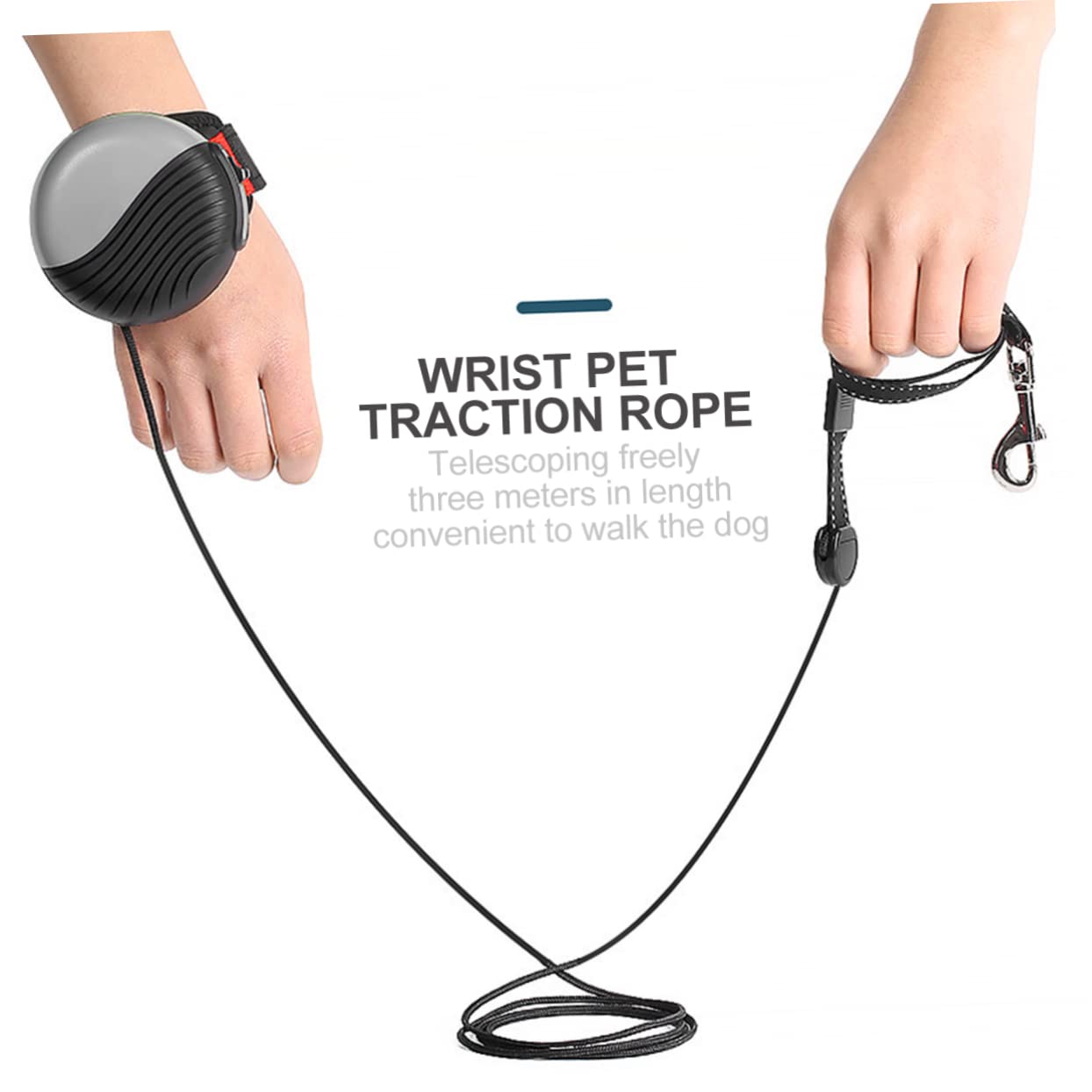 GANAZONO 1pezzi Guinzaglio Per Cani Estensibile Nylon Con Maniglia Comfort Cintura Di Addestramento Per Passeggiate Jogging e Attività All Aperto Accessorio Pratico Per Animali Domestici