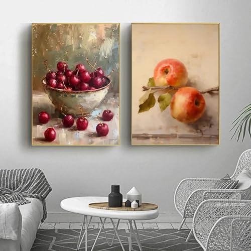 Affiches murales fleurs et fruits pour une cuisine de campagne