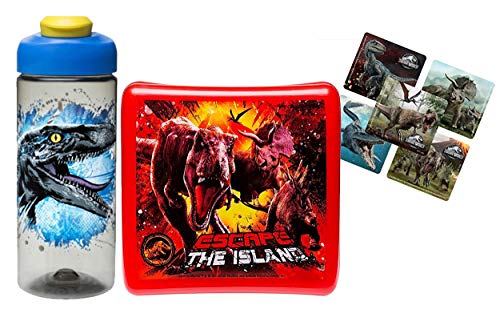 Zak! Design's Kids Jurassic World Lunch Box Sandwich Container & Matching Water Bottle