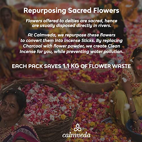 Calmveda Church Frankincense And Myrrh Incense - (80 Sticks) Charcoal Free Incense, Made From Upcycled Flowers | Used As Spiritual Healing Incense In Church (Handmade Olibanum Incense) #TOP4