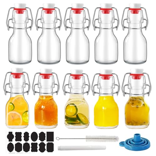 DEMULANS �t���b�v�g�b�v�K���X�{�g�� 10�p�b�N 2�I���X/60ml �����ȃX�C���O�g�b�v�K���X�{�g�� �N���A�~�j�����{�g�� �f�R���[�V�����{�b�^�[ �N���t�g/�M�t�g/�E�F�f�B���O�p�[�e�B�[�p (10�p�b�N - 60ml)