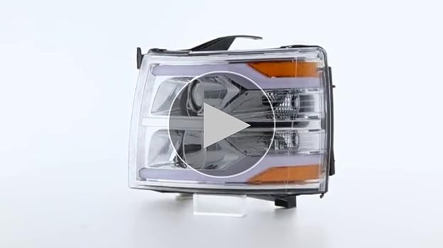 Amazon.com: DNA Motoring HL-HPL-CSIL07-G2-CH-AM Dual LED DRL