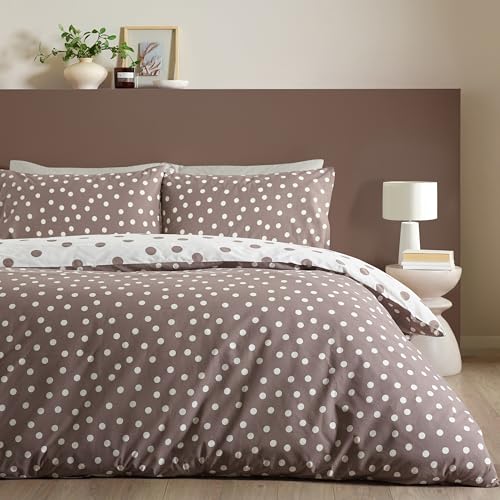 Housse de couette chocolat réversible pour renouveler la déco de lit double facilement