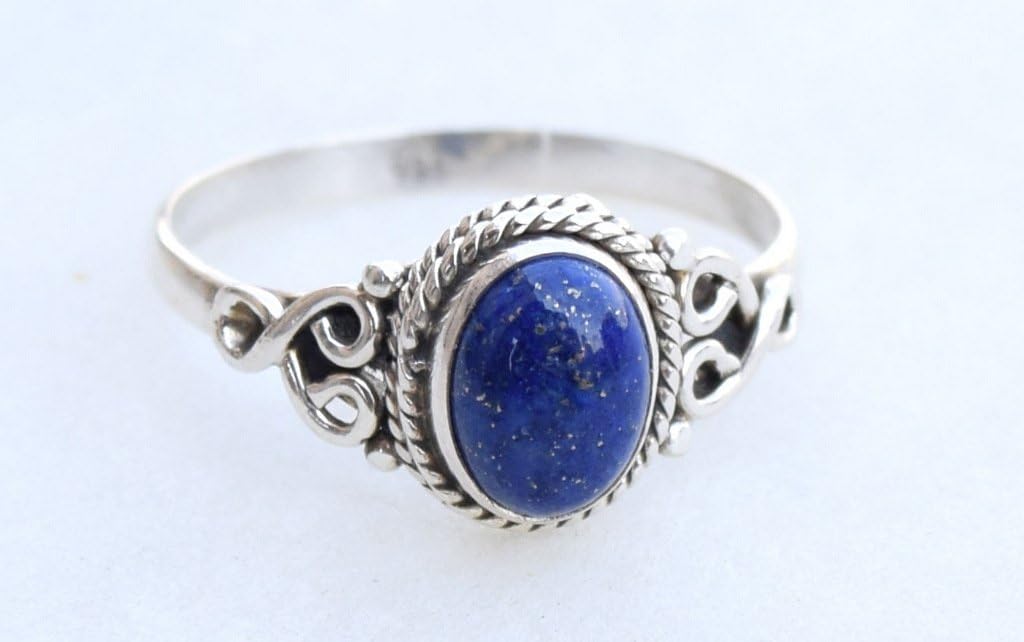 Avicrafts Lapis Lazuli Stone Ring 925 Sterling Silver Statement Ring For Women Handmade Gemstone Christmas Jewellery Gift For Her - Image 3