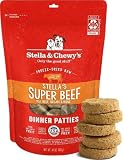 Stella & Chewy's Freeze Dried Dog Food for Adult Dogs, Beef Patties, 32 Count, 16 Ounce Bag