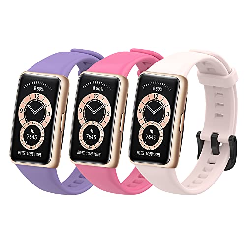MIJOBS Correa de Repuesto para Huawei Band 6 & Honor Band 7 Correa de Silicona Impermeable y Transpirable Correa Deportiva Compatible con Huawei Band 6 & Band 6 Pro Pulsera Honor Band 6